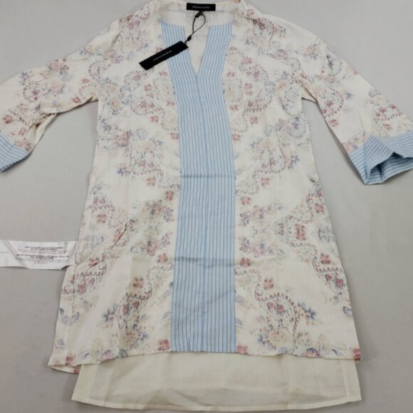 Brand New BCBGMAXAZRIA Women's Gardenia Mixed Print Cotton Dress - Picture 4 of 14